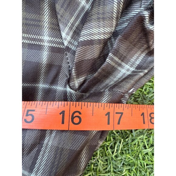 Vintage Style Plaid Dress Gothic Victorian Puff Sleeves White Collar Black Bow R - Picture 10 of 10